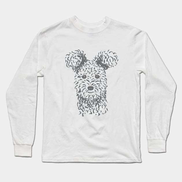 Pumi (Yellow and Gray) Long Sleeve T-Shirt by illucalliart